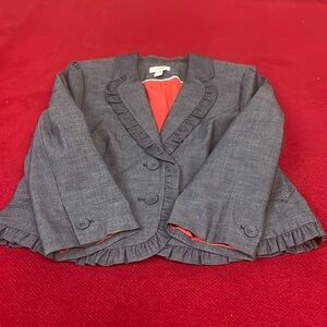Ann Taylor Loft cute denim jacket Corel lining